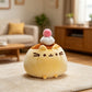 22cm Pudding Cat Stuffed Plushie Round Cute Animal Soft Toy for Friend Birthday Present Sleeping Pillow
