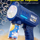 Fully Automatic Bubble Gun Rocket Bubbles Machine Automatic Blower with Bubble Liquid Toy for Kids Beach Outdoor Bubble Gifts