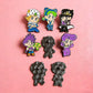 8Pcs Anime JoJo Enamel Pins Cute Chibi Hero Characters Jotaro Josuke Giorno Jolyne Lapel Pins Creative Brooch Badge Gift