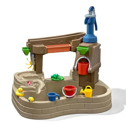 Step 2 Pump Splash Discovery Pond Water Table Water Sensory Activity Pool Summer Outdoor Toys 10 Piece Toy Accessories for Todd