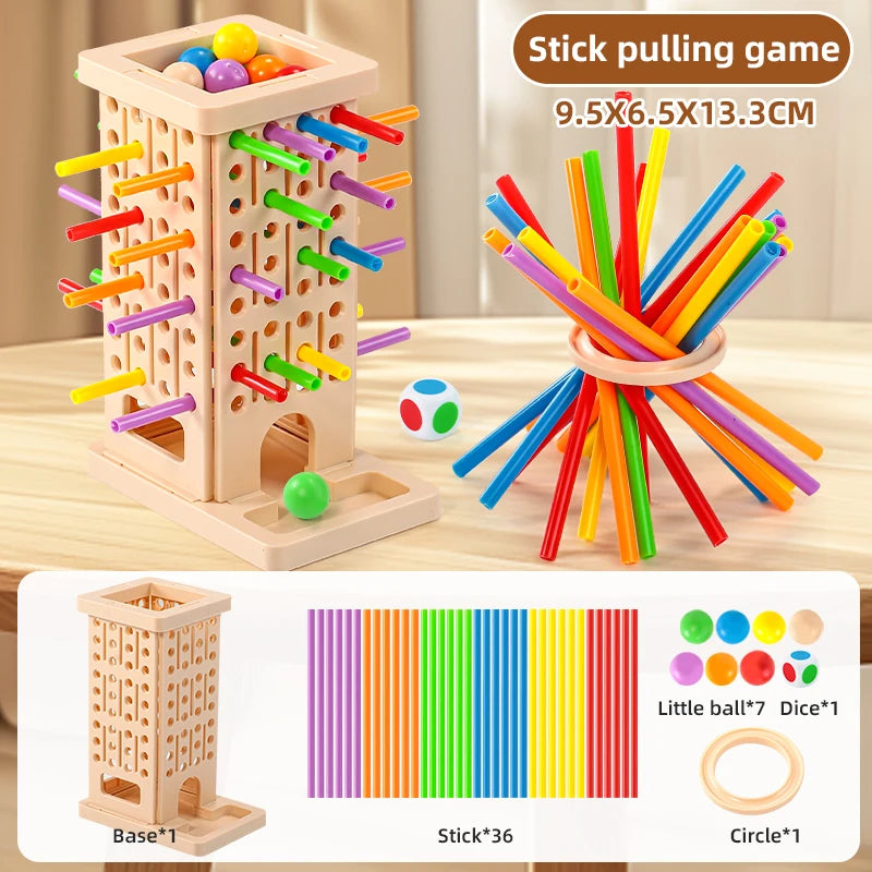 Parent Child Interactive Wooden Stick Children's Two Person Battle Spatial Thinking Training Puzzle Toy