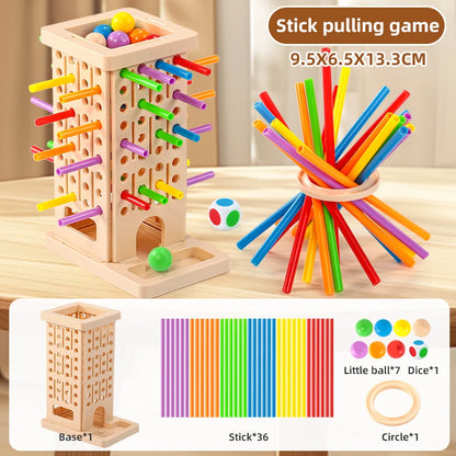 Parent Child Interactive Wooden Stick Children's Two Person Battle Spatial Thinking Training Puzzle Toy