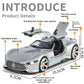 1:32 Visinn GT Alloy Supercar Diecast Metal Model Fast Furious Vehicle Sound Light Collection Kid Toy Gifts Interior Decoration