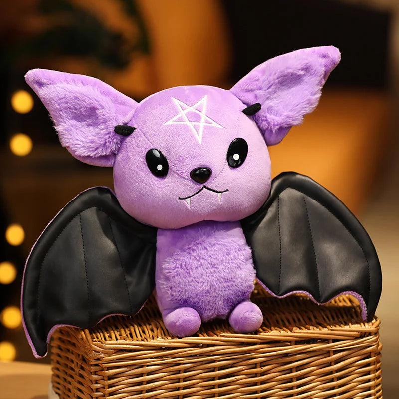 Cute Dark Series Bat Doll Halloween Simulated Plush Toys Exquisite Party Decorate Household Atmosphere Ornaments Festival Gifts