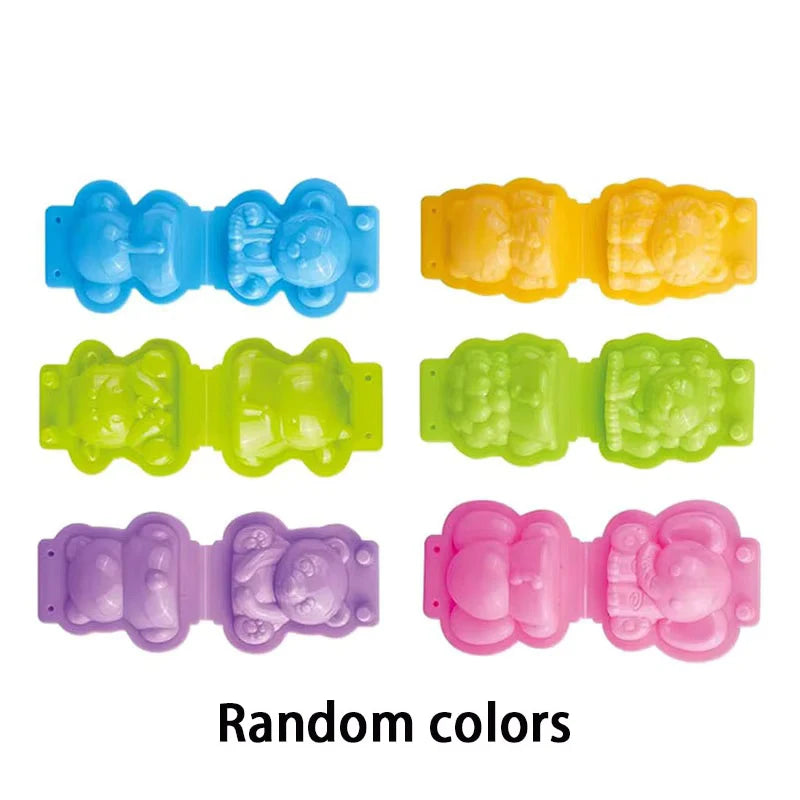 3D Play Dough Molds Dough Accessories Kit for Kids 3D Cartoon Lion Monkey Dinosaur Plasticine Mould DIY Clay Tool For Children G
