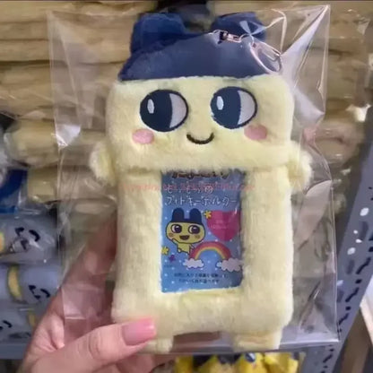 Kawaii Japanese Gotchi Plush Card Holder Cute Student Card Storage Bag Pendant Diy Keychain Stationery Gift