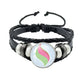 Mega Stone Key Chain Anime Peripheral Creativity Exquisite Fashion Black Leather Rope Buckle Key Chain Trend
