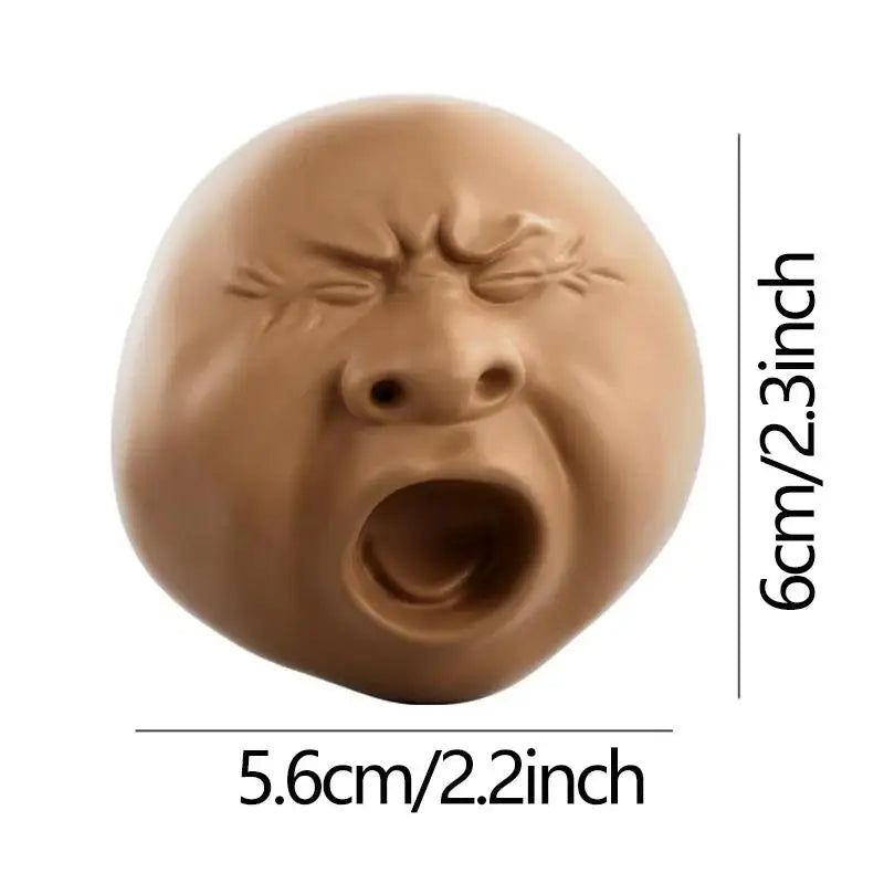 Novelty Gifts Funny Yawning Face Tea Pet Relax Squeeze Nose Water Spray Fidget Anxiety Stress Relief Toys For Kids Adults