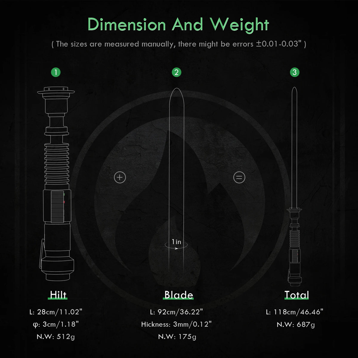 Luke Skywalker Lightsaber Replica Highly Accurate EP8 with Control Box