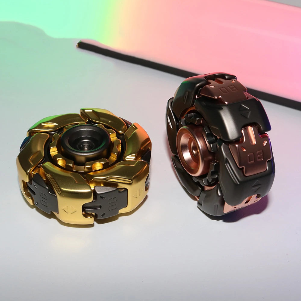 Mecha Transform EDC Metal Fidget Spinner - Stress Relief Gyro Toy ADHD & Anxiety Relief Tool Adult Decompression Finger Spinner