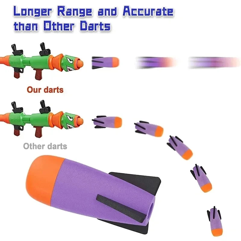 Foam Mega-Missile Refill Pack Toy Bullets Accessories Compatible for Nerf Rocket N-Strike Elite Series Missile Blaster Launcher