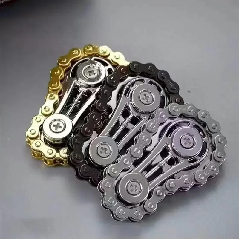 Chain Tooth Mechanical Flywheel Fidget Spinner Antistress Anxiety Metal Bike Chains Spinner EDC Toys for Children Adult Hand Toy