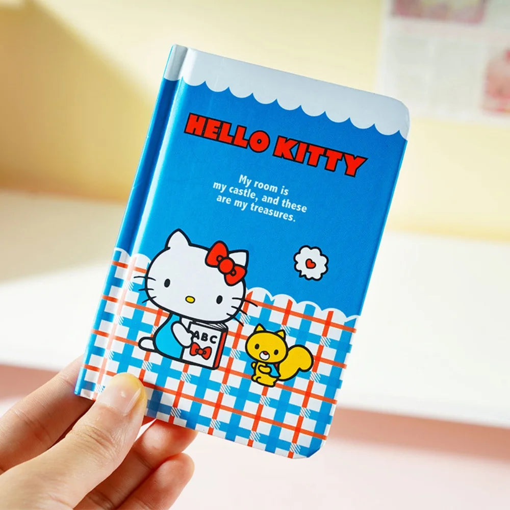 Genuine Sanrio Pocket Type Notebook Hello Kitty Cartoon Print Writing Book Notepad Office Bookkeeping Teens Gifts