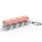 Keyboard Fidget Keychain 4 Keys Finger Keyboard Decompression Toys Press Button Keycap Fidget Stress Relief Keyboard Clicker Toy