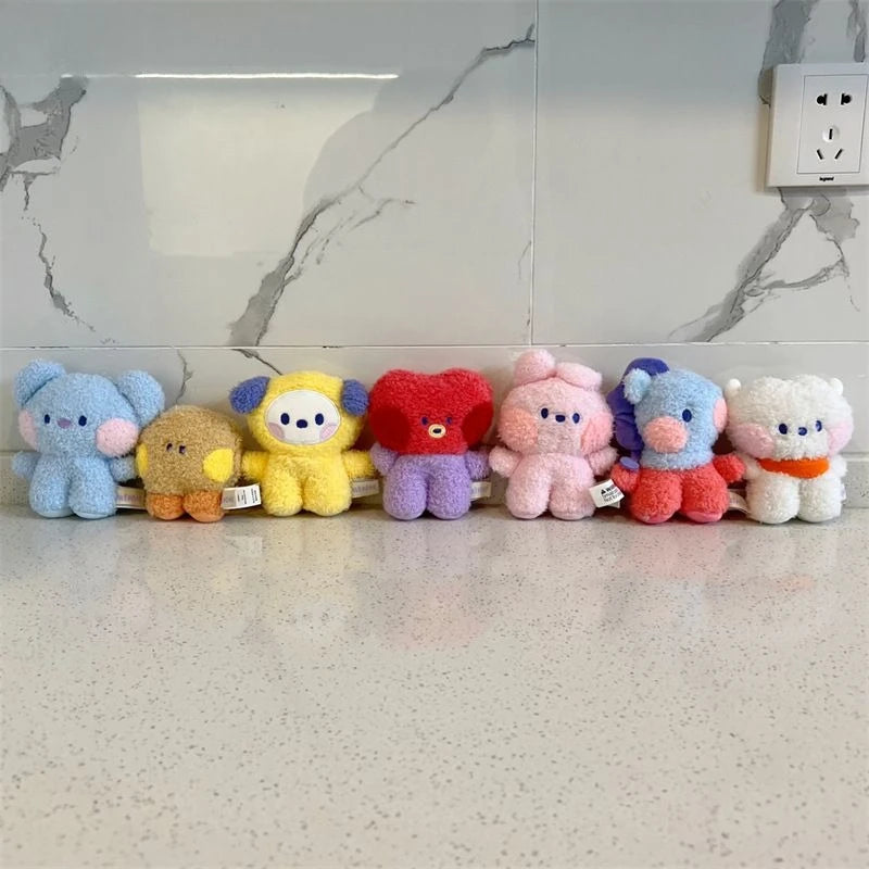 BT21 Korean ins cute trendy popular small animal MINI plush doll keychain bag packaging decoration cartoon birthday gift 2026