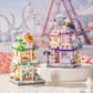 Mini ABS Self-Locking Bricks Street View Blocks Panda Coffee Ice Cream Flower Shop DIY Toy for Kids Girls Birthday Gift