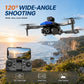 ZNLYRION D6 Air Foldable RC Drone 4K Dual Camera WiFi FPV Quadcopter with Optical Flow Hovering 540° Obstacle Avoidance 50X Zoom 2.4GHz 4CH Remote Control Drone with Storage Bag