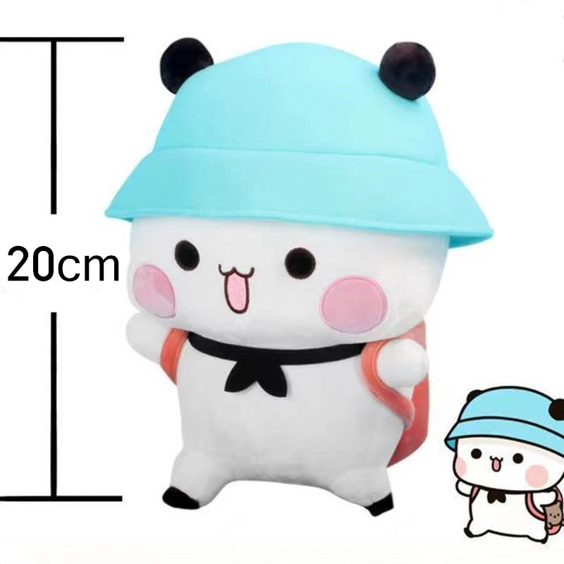 Anime Cartoon Panda Expression Bag Doll, 3D Animation Peripheral Pillow, Kawaii Plush Toy, Birthday Gift for Girls, 20cm