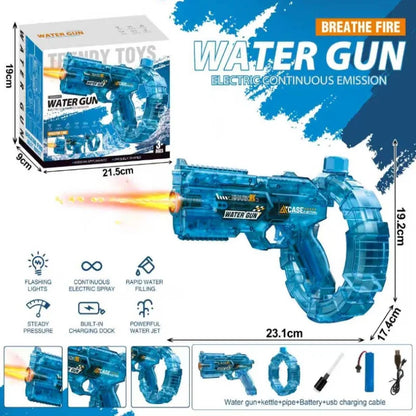 Children Led Energy Gathering Ring Electric Water Gun Toy Shooting Games Automatic Water Squirt Gun Summer Outdoor Toys for Kids
