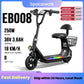 Spacewalk Kids Electric Scooter with Bluetooth Speaker Foldable Design Seat Carry Basket LED Light Strip 11MPH Speed 132lbs Max