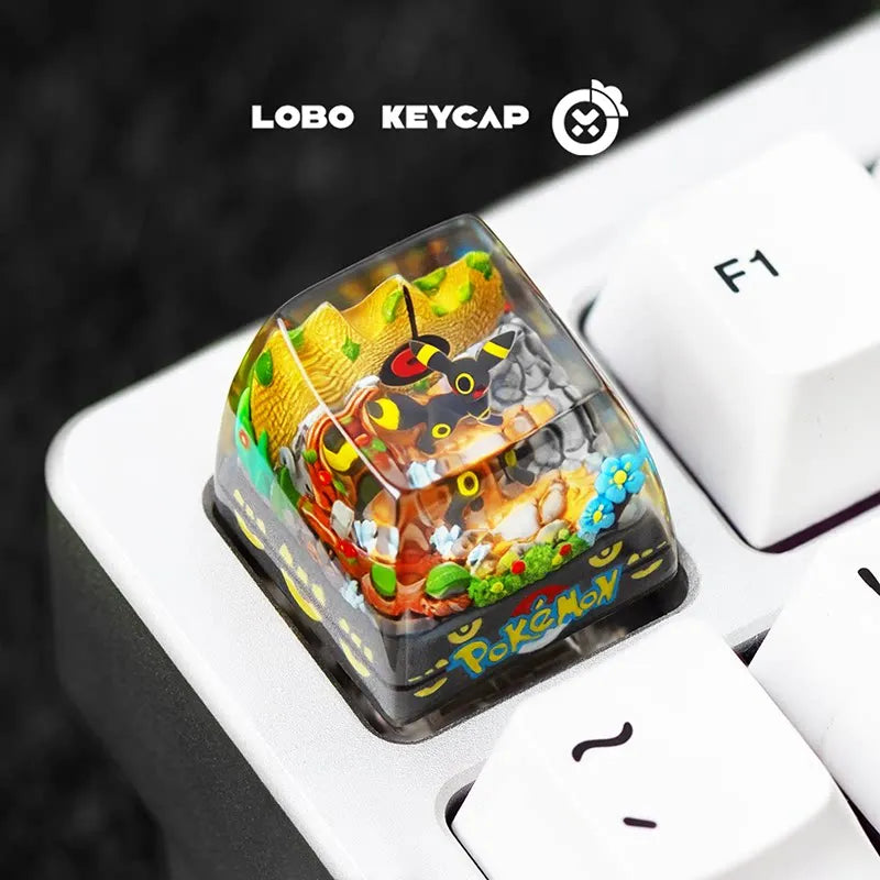 Pokemon Transparent Esc Keycap Keyboard Accessories Anime Cute Resin Shrink Drip Glue handmade Keycaps Anime Fans Gift