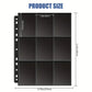 50 Pc 9 Pocket Page Protector, Trading Card Sleeves Pages Baseball Pages For 11 Ring Binder, Card Sheets For Standard Size Cards