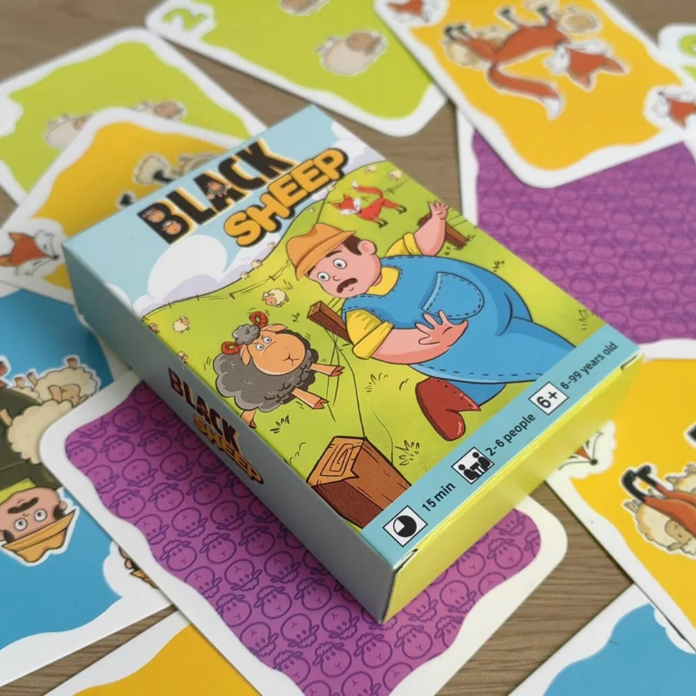 Cartoon Board Game Chicken Piou Piou Multicolor Card Game Drecksau Black Sheep Card-Based Party Game For 5-8 year old kids