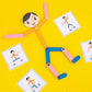 Sport Wooden Man Material DIY Puzzle Toys Boards Educational Game Early Learning Toy for Children Preschool Fine Motor Training