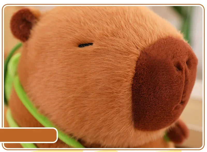Cute Capybara Plush Toy Stuffed Animals Capibara with Turtle Backpack Kapibala Soft Doll Toys Birthday Christmas Gift