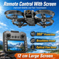 ZNLYRION S156 RC Drone 8K Dual Camera Quadcopter with 5.9-inch Screen Remote Brushless Motor Optical Flow Hovering 360° Protection WiFi FPV Remote Control Aircraft with Storage Bag 1 Battery