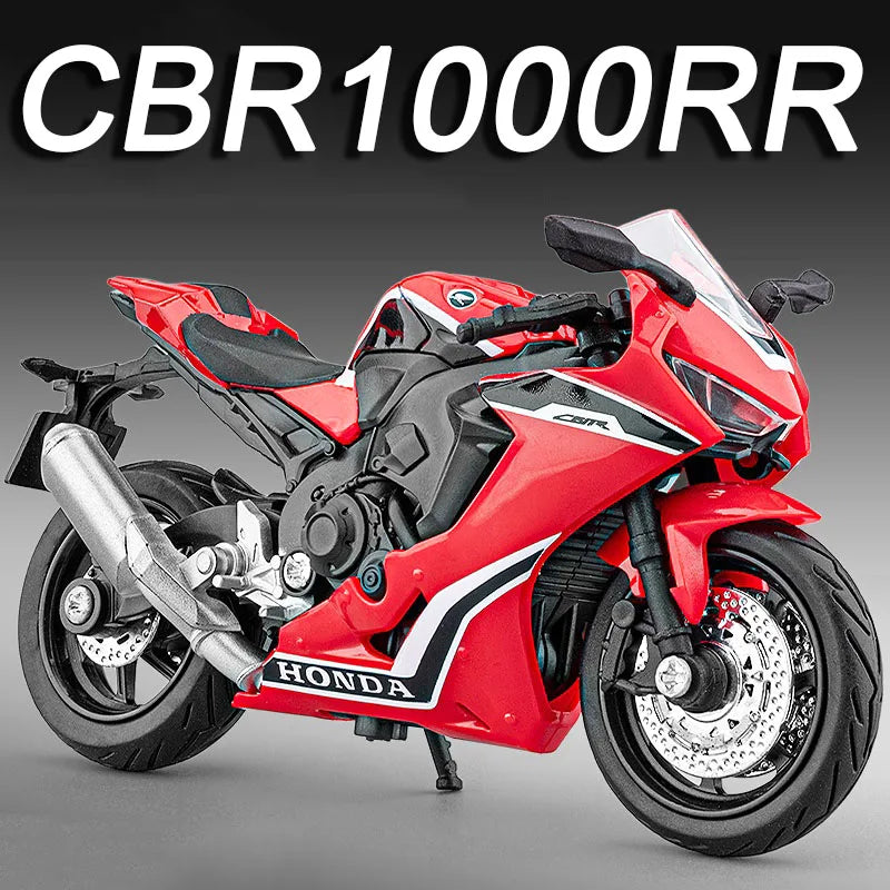 1:18 Hayabusa R1 GSX1000R CBR1000RR Miniature Motorcycle Toy Models Alloy Diecast Shock Absorption Front Wheel Steering Gifts