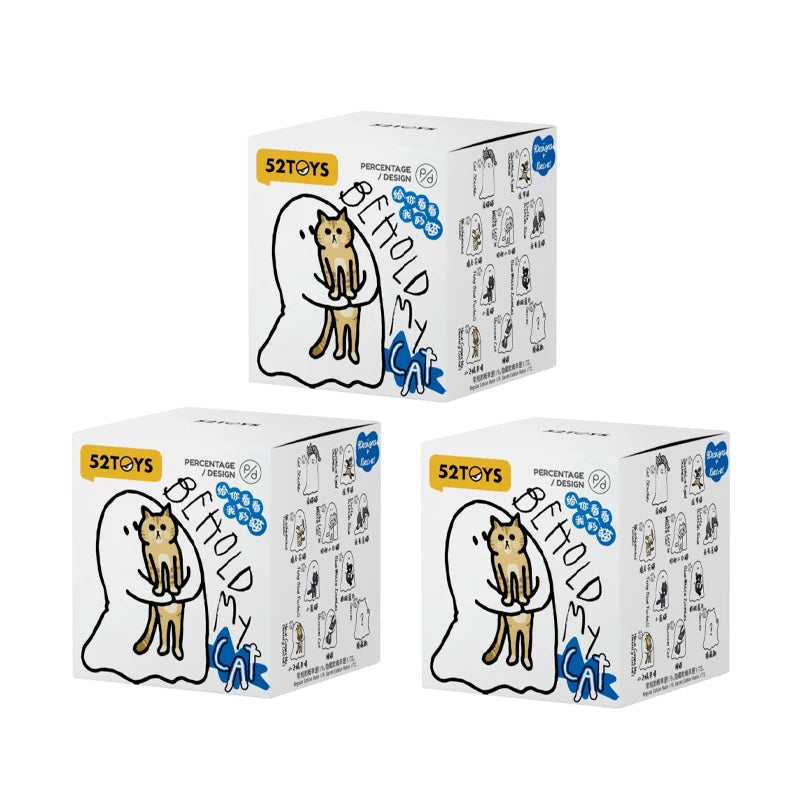 52toys Ghost Behold My Cat Series Blind Box Each Style With A Luminous Effect Car Decorative Ornament Model Mystery Box Fun Gift