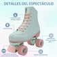 Size 36-41 Flashing Double-Row Roller Skate Shoes For Women Men Outdoor Skating Beginner Kids 4 Wheels Skates Boys Girls Quad Sneakers Gift
