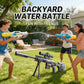 Full Auto Electric Water Gun Toy with Flashing Light Rapid-Fire Motorized Blaster for Summer Outdoor Fun & Kids Play Game