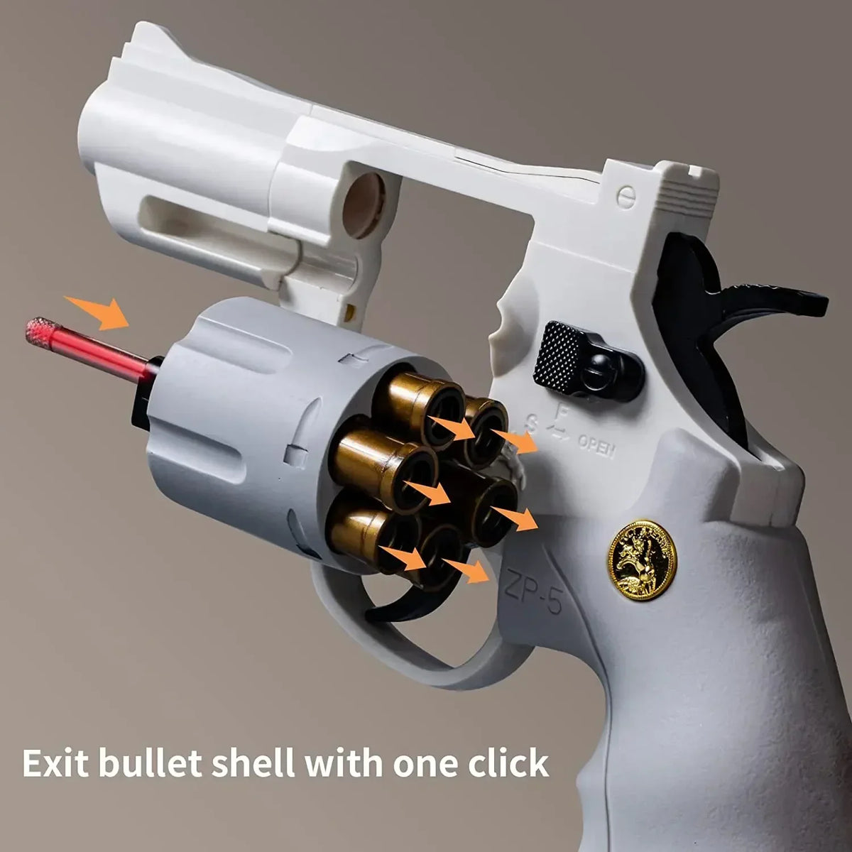 PP ZP5 357 Revolver Launcher Pistol EVA Soft Dart Bullet Toy Gun Airsoft CS Outdoor Shooting Game Weapon Kids Adult Gift
