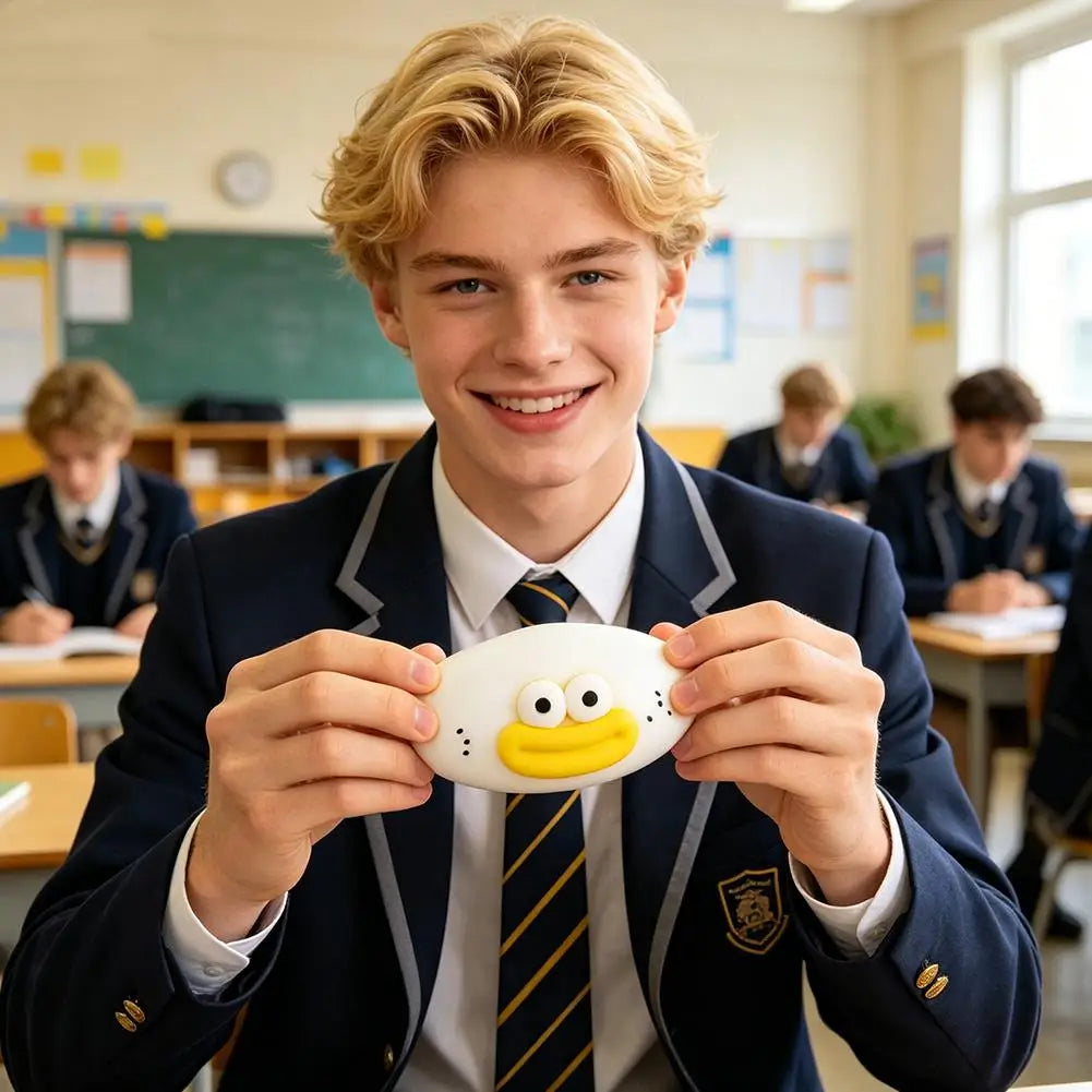 Cute Stress Reliever Cartoon Sausage Desk Mouth Steamed Bun Toy Stress Relief Dumpling Squeeze Fidget Slow Stress Ball Hand Toy