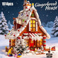 KAVOWORLD 1614PCS Christmas Gingerbread House Building Blocks Set with LED Lights Festive Winter Holiday Construction Toy Interior Architecture Model Kit Educational Construction Toy Family Activity Gift for Kids Home Decor f
