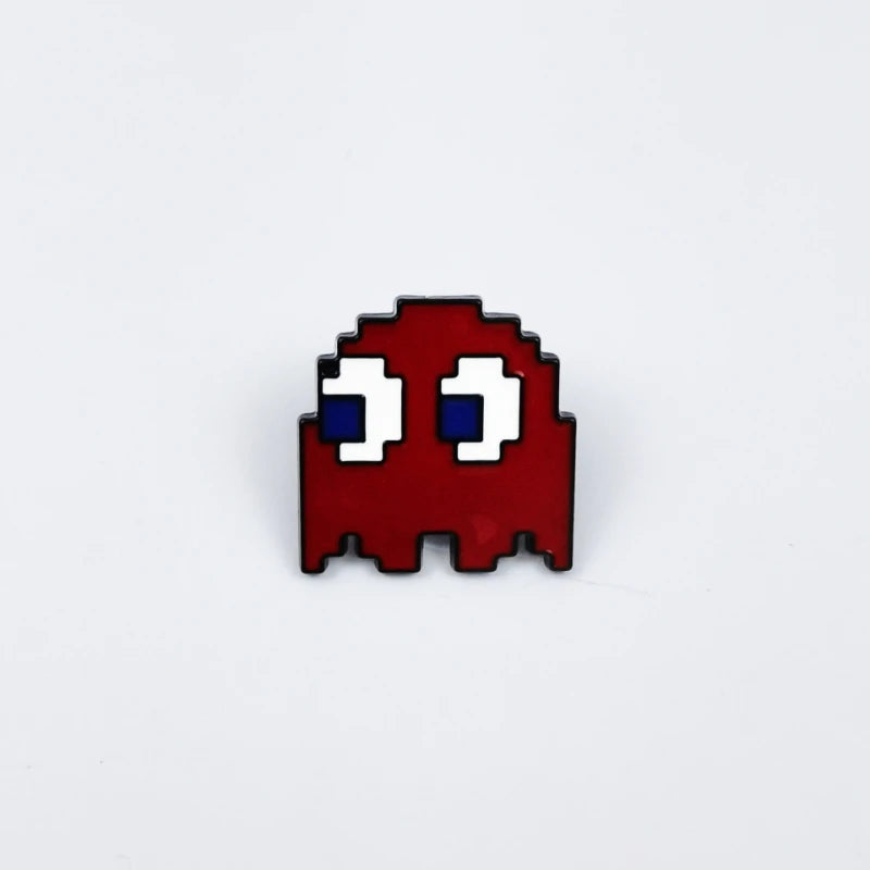 Retro Pac-Man Enamel Pins Set Classic Arcade Game Ghost Brooch Metal Badge for Backpack Clothes Lapel Pin Gift for Gamers