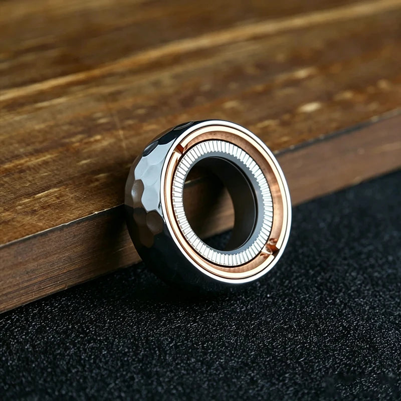 Mechanical Fidget Ratchet Ring EDC Fidget Toys Stainless Steel Fidget Ring Stress Reliever ADHD Anxiety Stress Toys Adult Gift