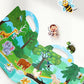 Reusable Cartoon Sticker Book for Kids Multiple Scenos DIY Puzzle Game Educational Learning Classic Toys for Child Age 2-4 Gifts
