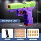 Shell Throwing G17 Automatic Shooting Soft Bullet Toy Gun with Blowback Outdoor Sports Shooting Game Christmas Gift for Children