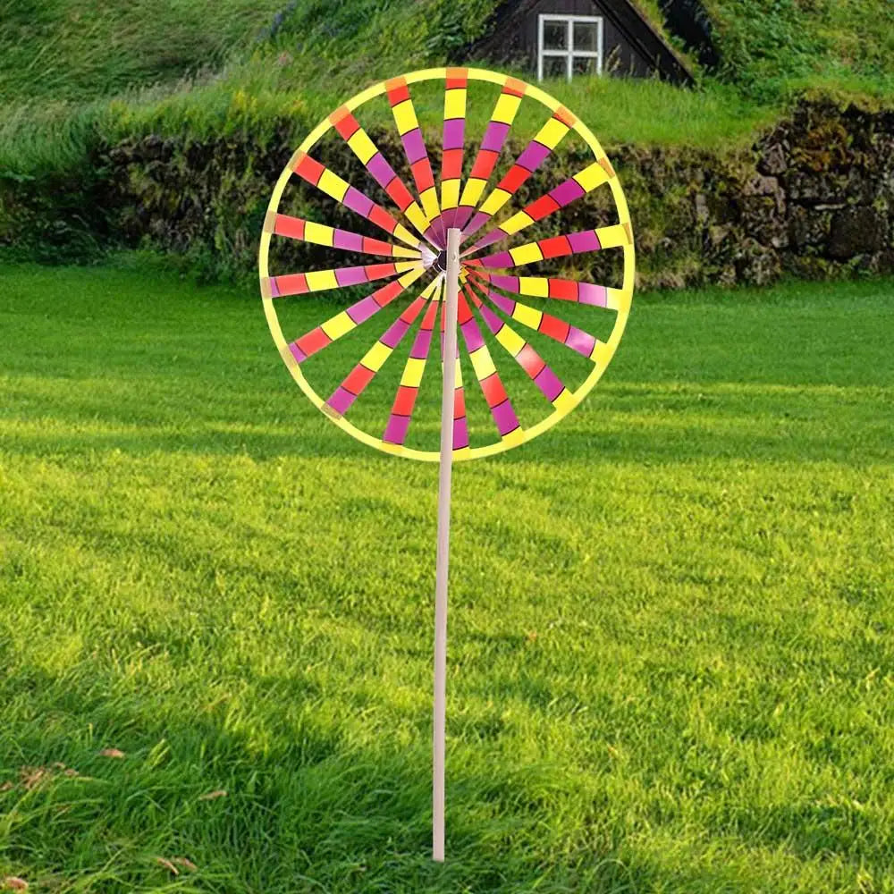 Traditional Children Gifts  For  Garden Decoration Windmill Toys Wind Spinner Single Layer Windmill Rotating Toys