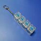 Keyboard Fidget Toys LED Crystal Keycap Keychain Stress Relief Fingertip Gadget Decompression Toys Clicker Fidget Toy