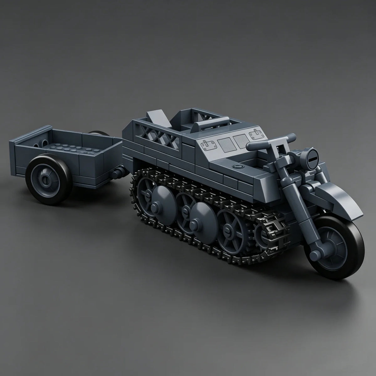 Military Series SD.KFZ.2 Half-Track Motorcycle Tractor Building Block Model Kit