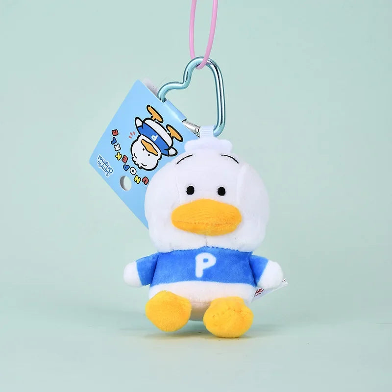 Kawaii Sanrios Gudetama Sam Gudetama Ahiru no Pekkle Plush Doll Keychain Hangyodon keyring My Melody Stuffed Backpack Pendant