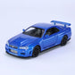 1:32 GTR R34 SKYLINE Fast Alloy Simulation Car Model Diecasts & Toy Vehicles And Furious Cars Decoration Toys gift for collectio