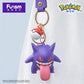 6Style Pokemon Anime Pikachu Gengar Meowth Keychain Car Key School Bags Backpack Decorations Pendant Desktop Decoration Toy Gift