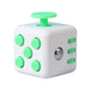Square Infinity Dice Fidget Toy with Tactile Buttons Multifunctional 6-Side Decompression Cube Clicker Switch Gear Dial Joystick
