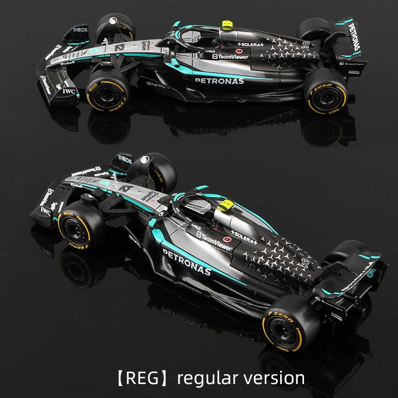 Bburago 1:43 Mercedes 2025 W16 E Performance F1 Formula Car Model Die Cast Vehicles Racing Toy 63# Russell 12# Antonelli