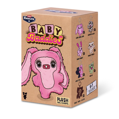 Original Fuggler Keychain Plush Toy Baby Baddies Blind Box 10cm Bag Charm for Birthday Gift